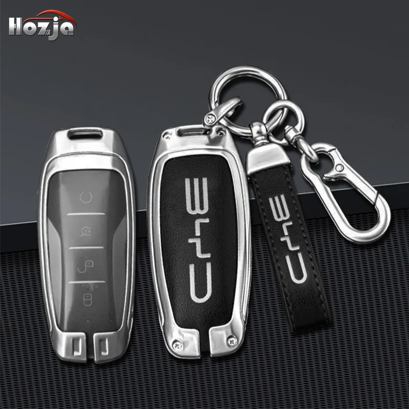 

Zinc Alloy Car Key Case Cover For BYD Lied Han Ev Tang Dm Qin PLUS Song Pro MAX Yuan Keychain Accessories Key Shell