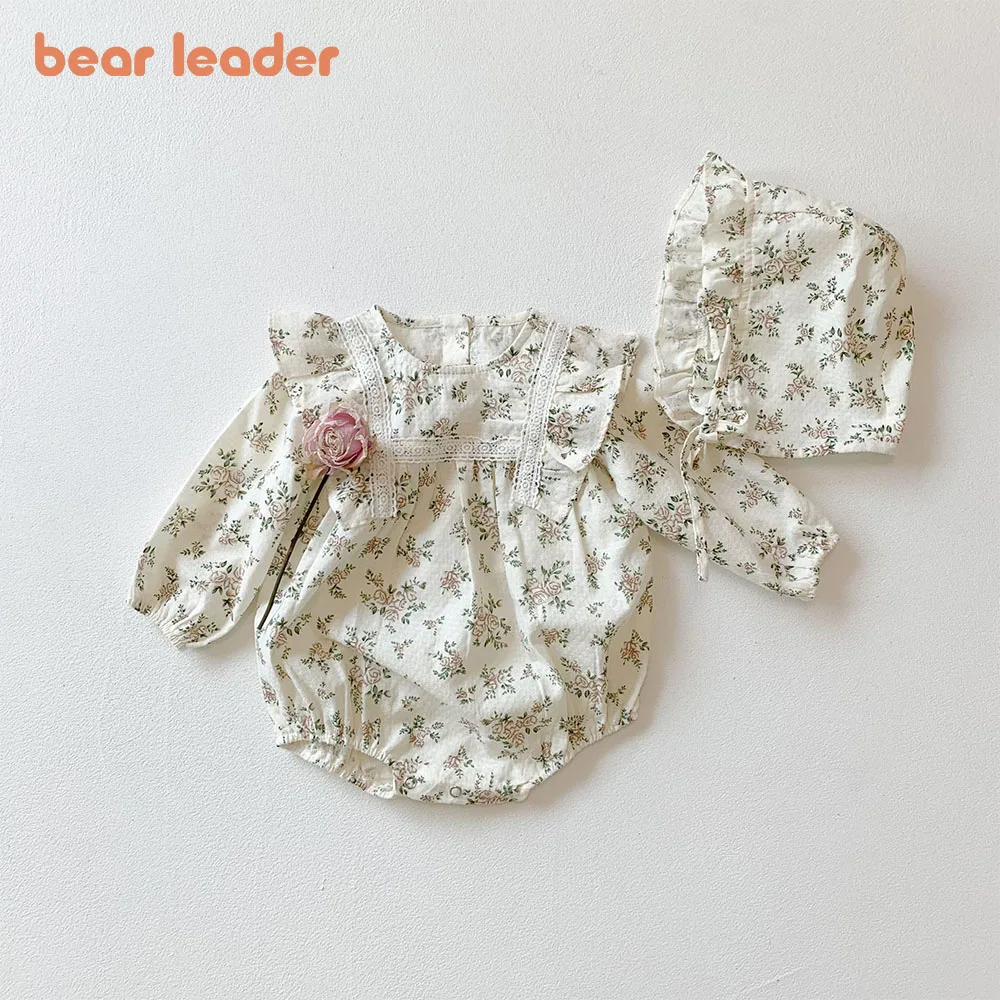 

Bear Learder 0-3 Years Newborn Baby Flowers Print Rompers New Fashion Casual Cotton Baby Girl Clothes Kids Long Sleeve Clothing