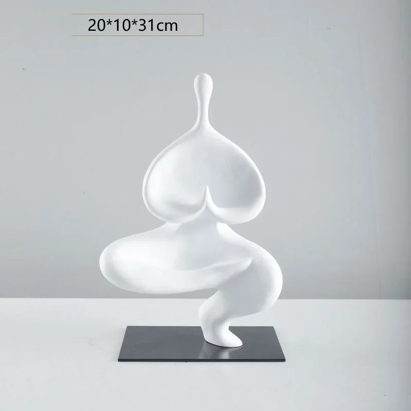 

Minimalist Modern Buddhist Zen Yoga Sculpture Portrait Resin Decoration Home Study Room Adornments Model Room Figurines Crafts