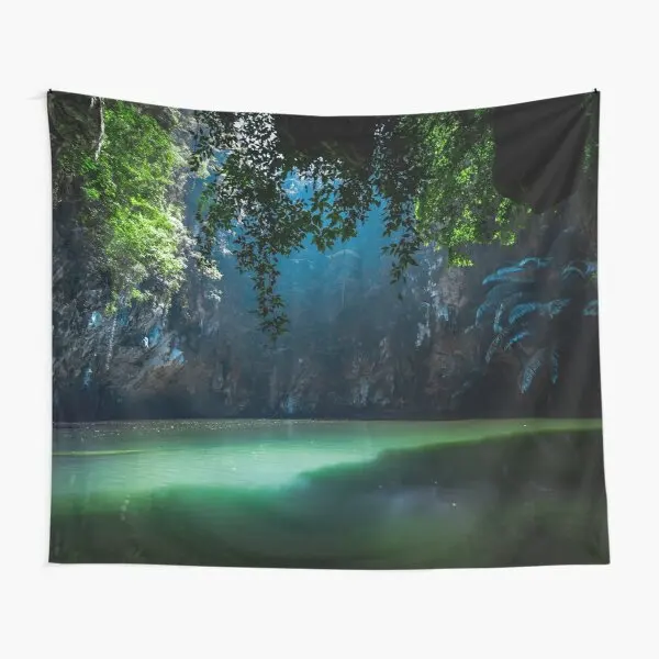 

Lagoon Tapestry Art Room Travel Home Blanket Towel Wall Bedroom Living Beautiful Decoration Bedspread Colored Printed Hanging