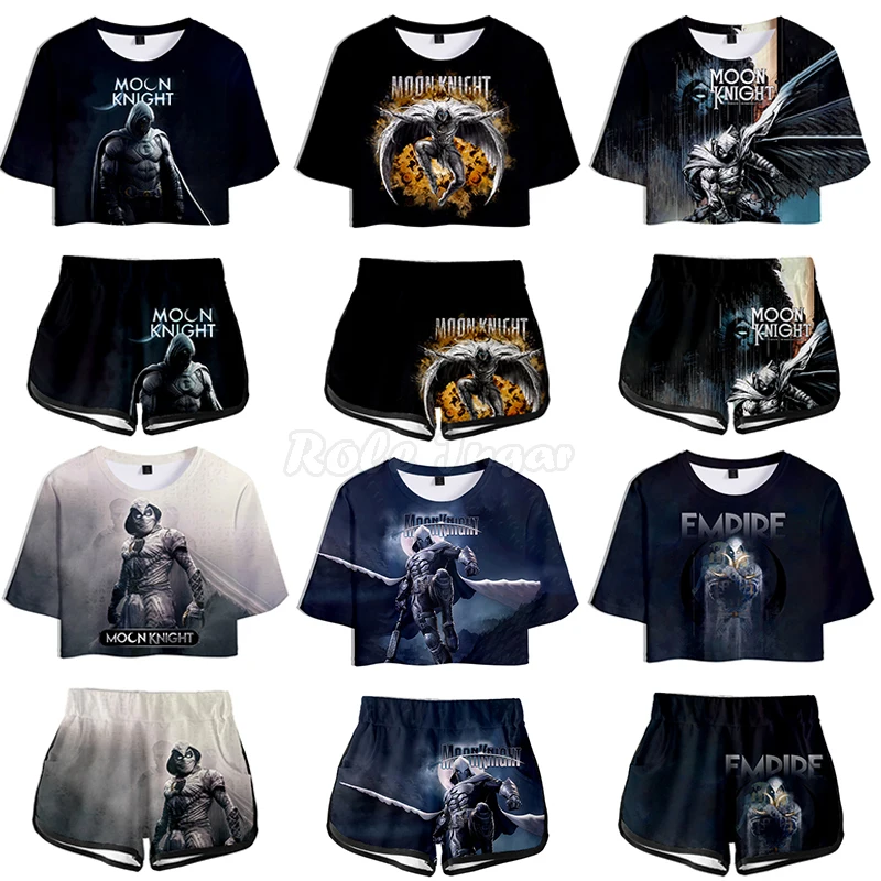 

XS-3XL New Arrival Movie Moon Knight Tshirt+Shorts Cosplay Costume Summer Men Women 3D Print Sexy Short Tops + Shorts Sportswear