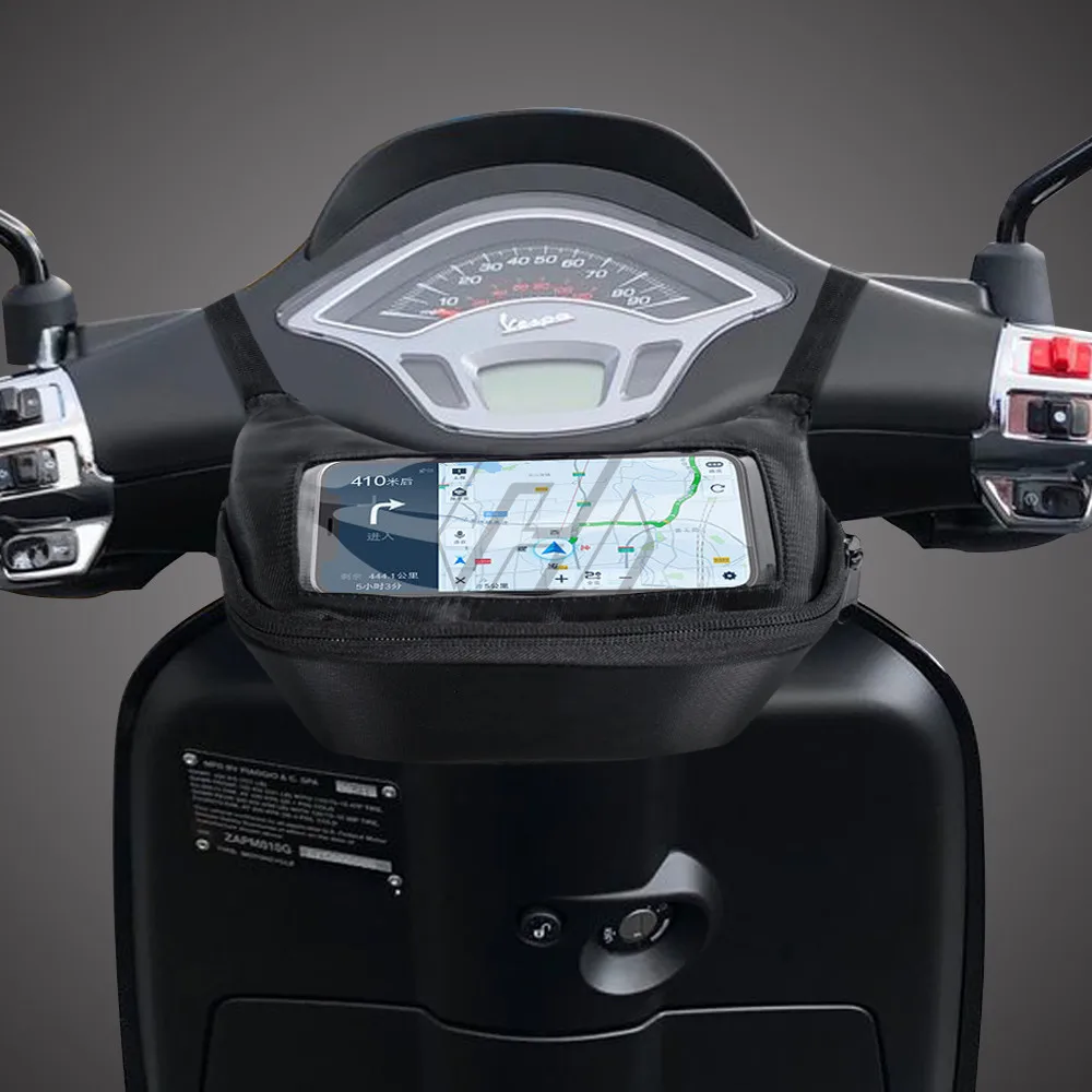 

Motorcycle Waterproof Handlebar Bag Big for Vespa GTS 250 300 Sprint 50 150 Earphone Bag Screen Navigation Bag Windshield Bag