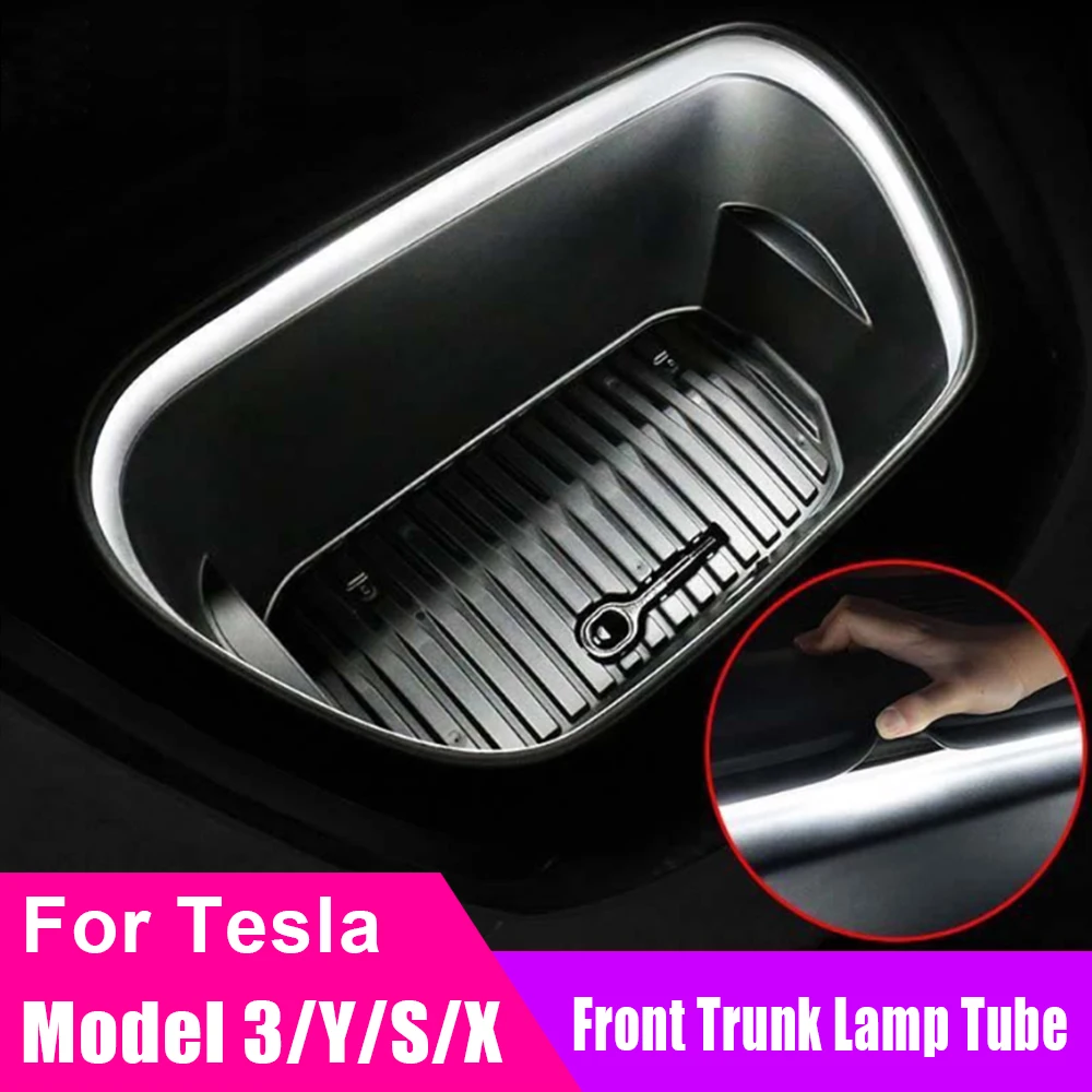

Interior Decorative Lamp Waterproof For Tesla Model 3 Model Y X S 12V LED Strip Car Front Trunk Light Modified Lighting