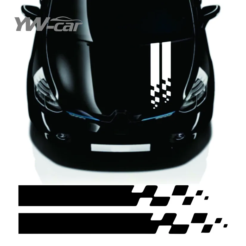 

Car Stripes Hood Sticker Racing Bonnet Sport Decal For Renault Megane Clio RS Captur Sandero Espace Twingo Scenic Laguna Trafic
