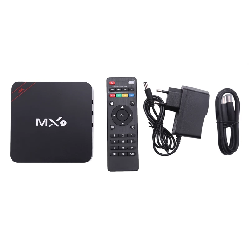 

New TV Box MX9 4K Quad Core 1GB 8GB Android 4.4 TV BOX 2.0 HD HDMI SD Slot 2.4Ghz Wifi Set Top Box Media Player EU Plug