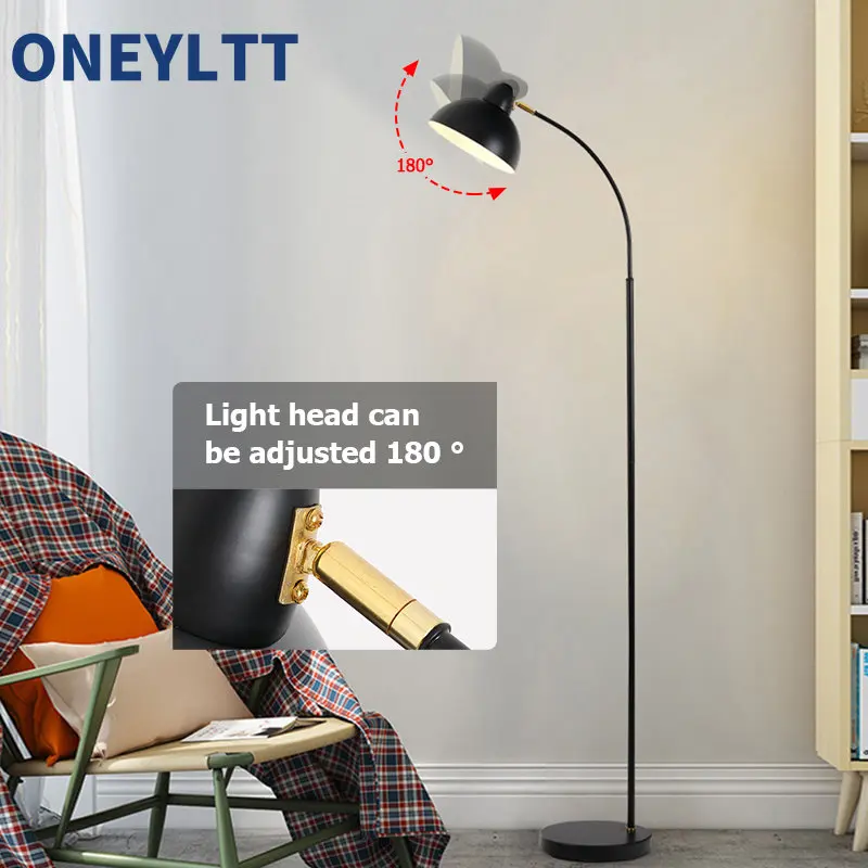 

Minimalist American Metal LED Floor Table Light Scandinavian Living Room Bedroom Netflix College Student Study Stand floor lamp