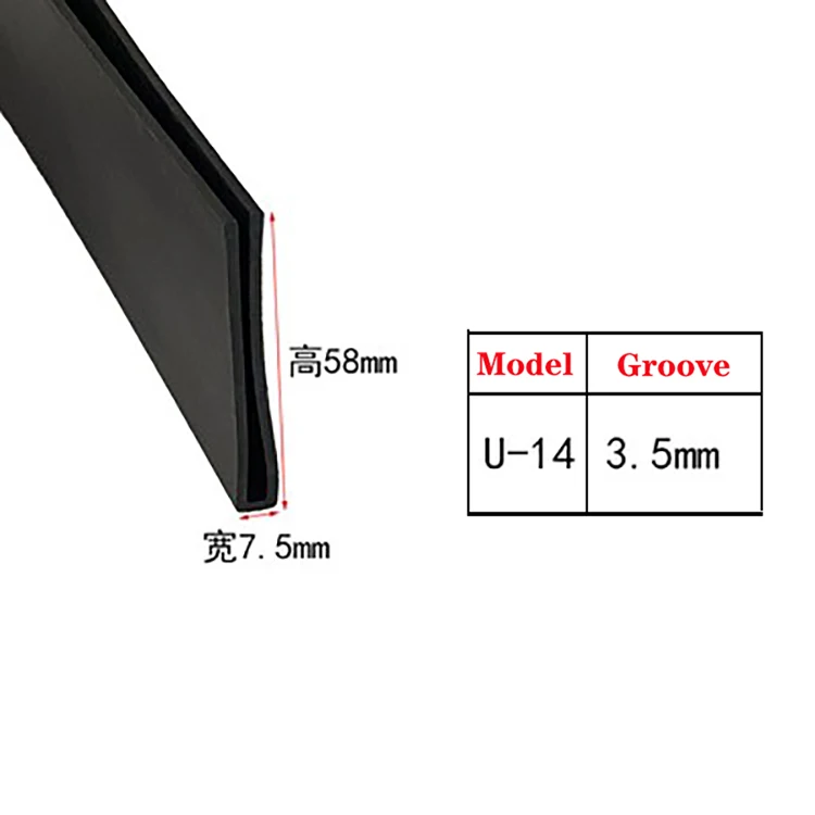 

Черная резиновая уплотнительная лента U-образная 0,5-40 мм