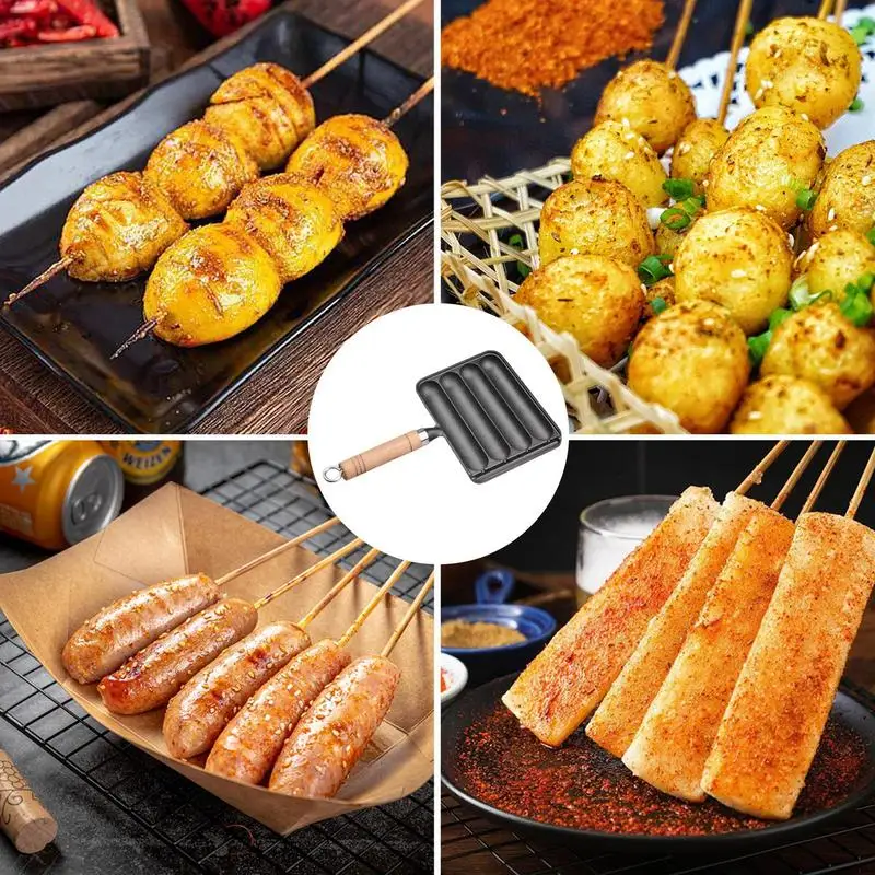 

Cast Iron Sausage Pan Long-Lasting Use Convenient And Space-Saving Cast Iron Sausage Pan More Tender And Juicy Safe To Operate