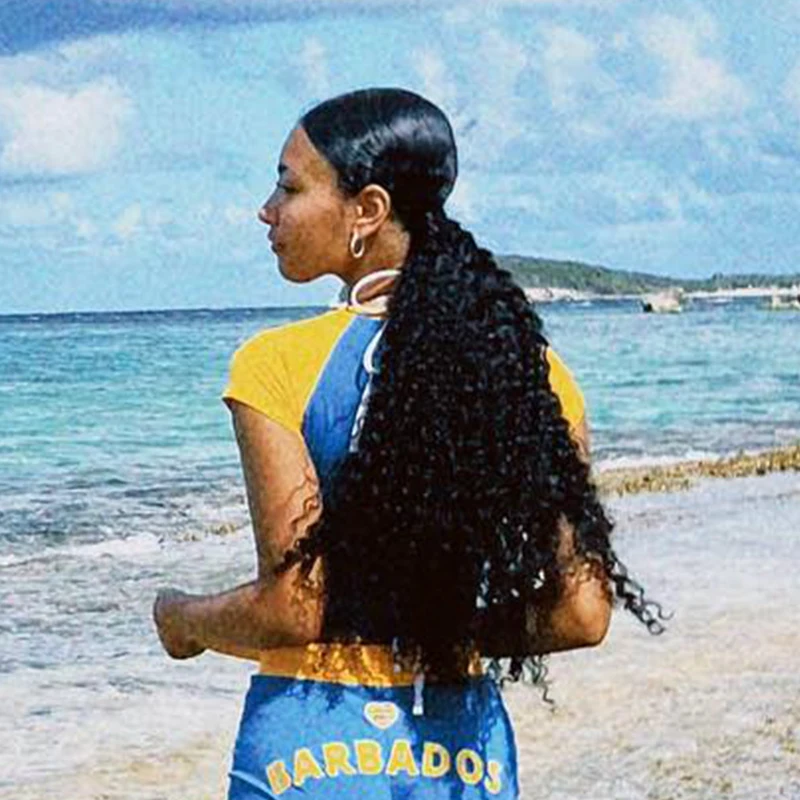 Лето 2000-х годов футболка с короткими рукавами и вышивкой букв Barbados винтажные