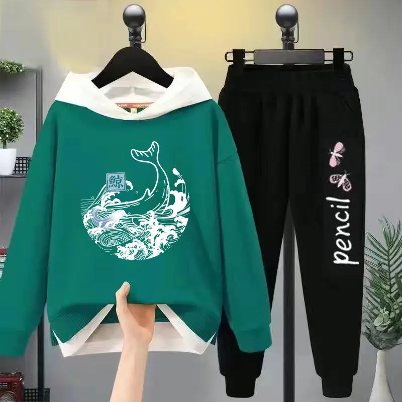 Детская одежда осенний спортивный комплект Весенняя Толстовка с длинным рукавом