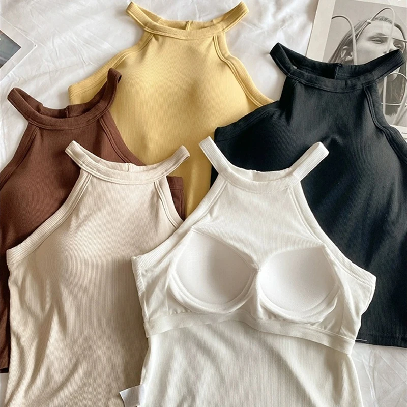 Жіноча повсякденна трикотажна бавовняна безрукавка з відкритими рукавами та