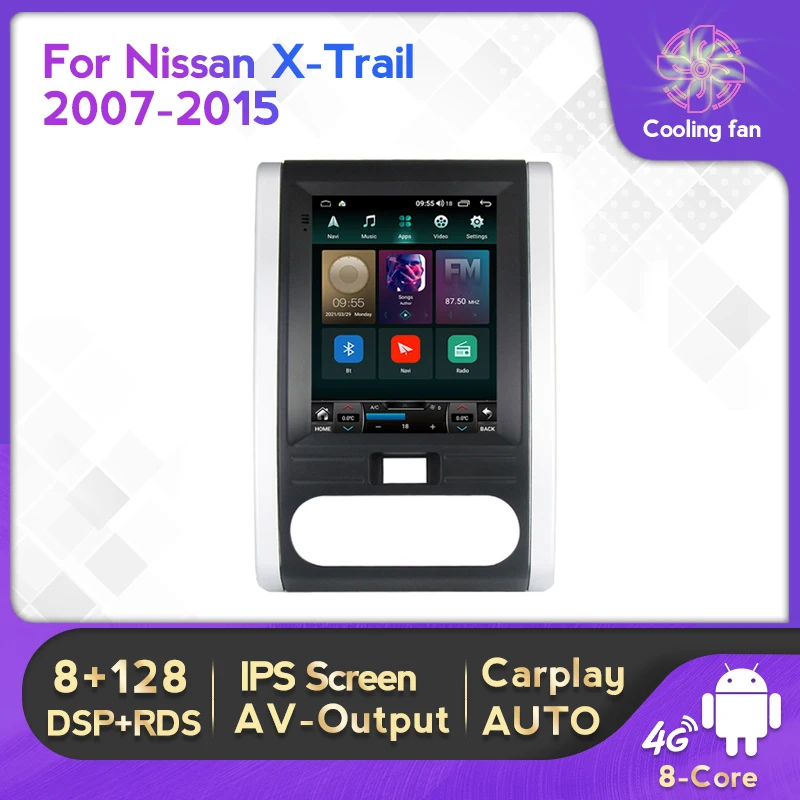 

Android11 8G + 128G автомобильный радиоприемник, стерео для Nissan X-Trail 2 T31 XTrail 2007-2015, мультимедийный плеер с GPS-навигацией для Carplay + Авто Wi-Fi