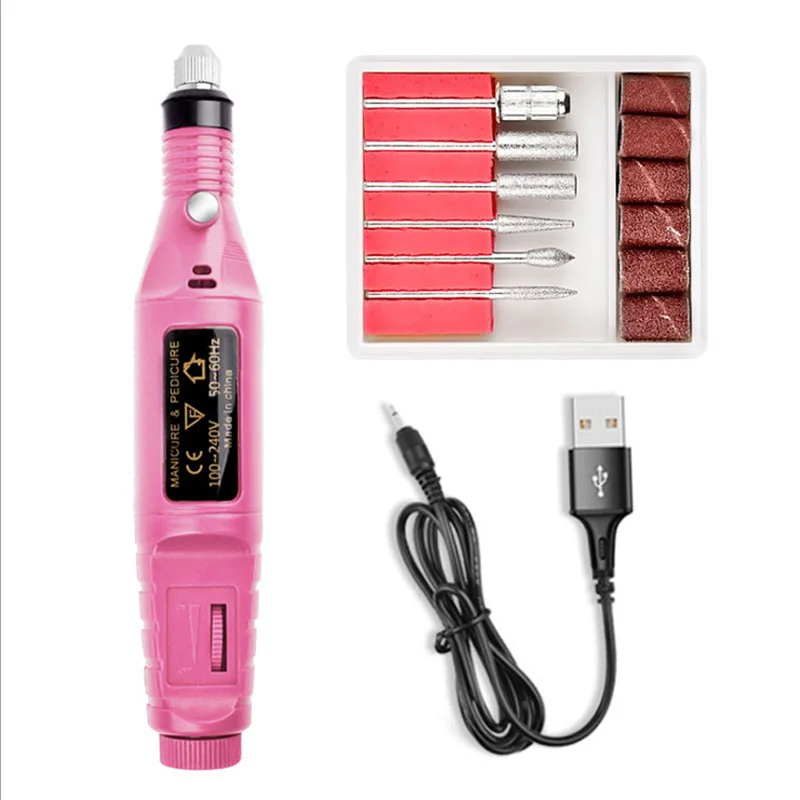 

Professional portable Electric nail polisher drill machine Set manicure electric Nail drill File Upgraded version Grinding Tool