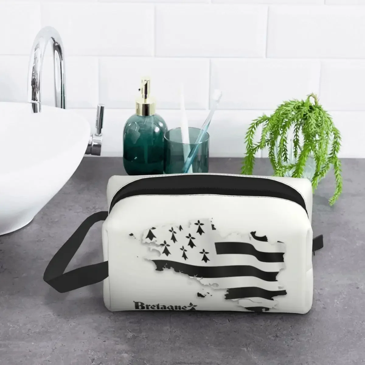 Бретань карта с Объединенным флагом косметичка дорожный органайзер для