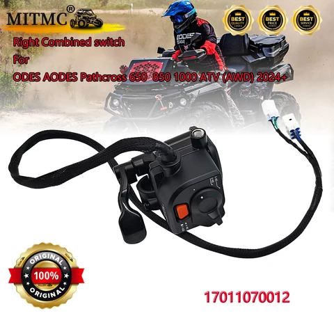 Правый комбинированный переключатель (газовый дроссель для большого пальца) для ODES AODES Pathcross 650 850 1000 ATV (AWD) (2024+) 17011070012