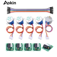 5pcslot 28byj 48 5v stepper motor set with uln2003 driver board test module with 20cm dupont cable for arduino diy kit