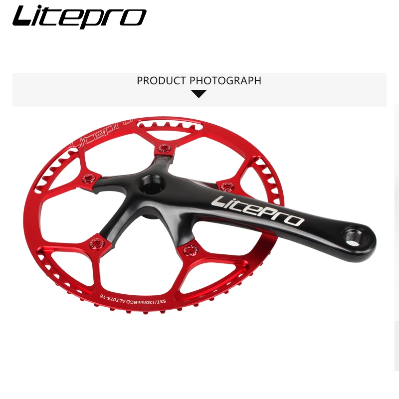 Litepro 5 шт. MTB дорожный велосипед одинарная Звездочка пластина болты винт складной