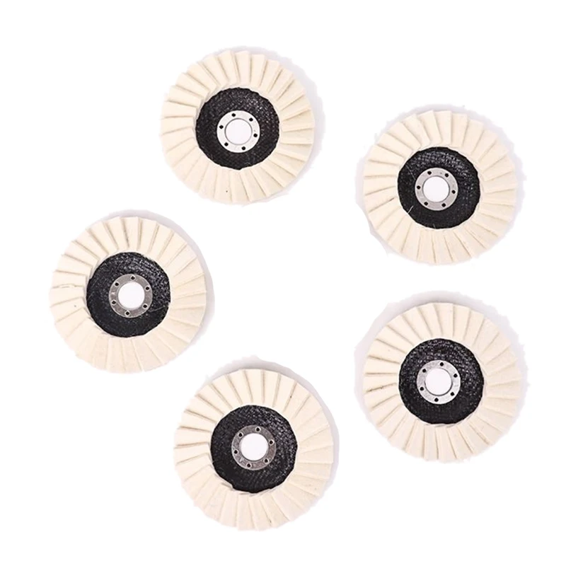 

5Pcs 5Inch 125Mm Round Polishing Wheel Felt Wool Buffing Polishers Pad Buffer Disc For Angle Grinder Polishing Discs