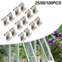 2550100pcs greenhouse glazing clips z glass clips practical glass pane fixing clamp greenhouse fixed tool