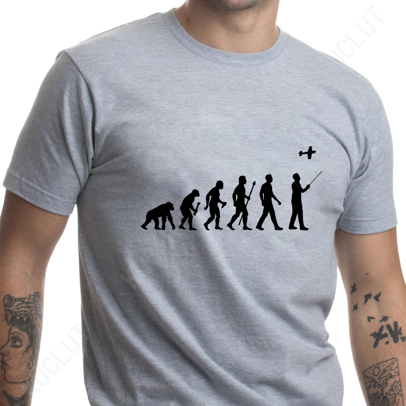 Футболка с принтом Evolution Drone Pilot для мужчин модная повседневная свободная