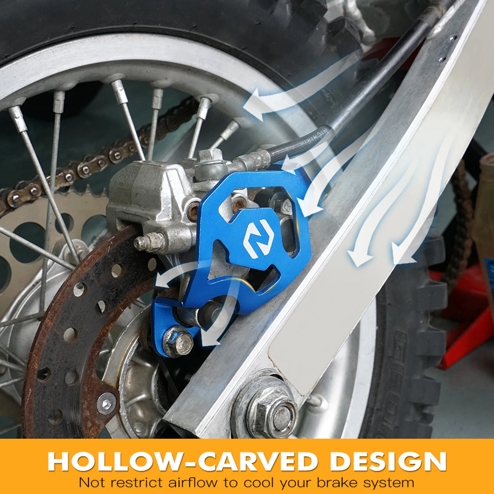 Защита заднего тормозного суппорта для Yamaha YZ85 YZ 85 2002-2018 2017 2016 2015 2014 YZ80 2013-1993 NiceCNC