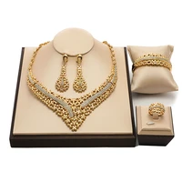 2022 nigerian women wedding jewelry set brand fashion african bridal jewelry set wholesale dubai gold colorful jewelry set