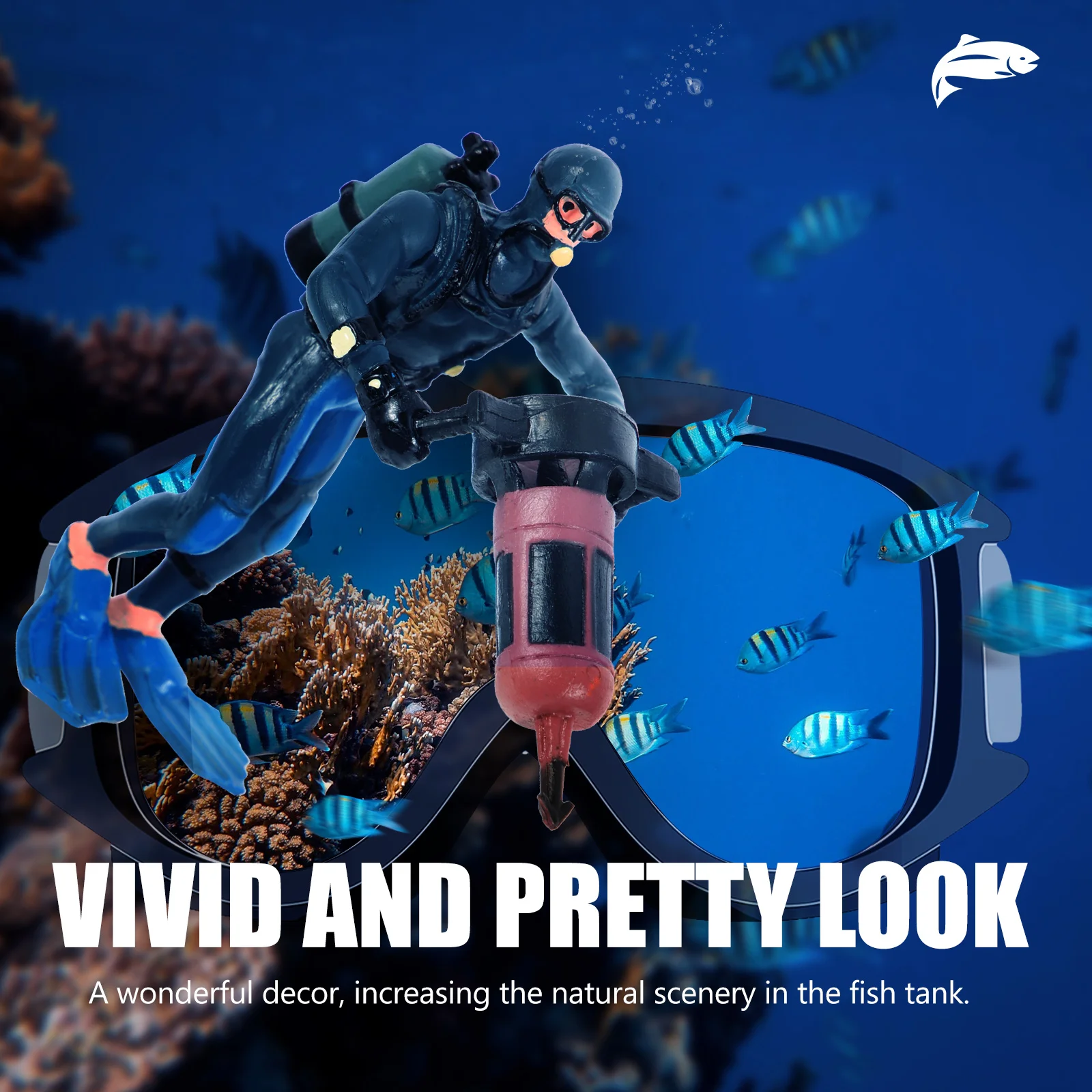 Модель дайвера декор украшения для аквариума игрушка статуя абс ландшафтный