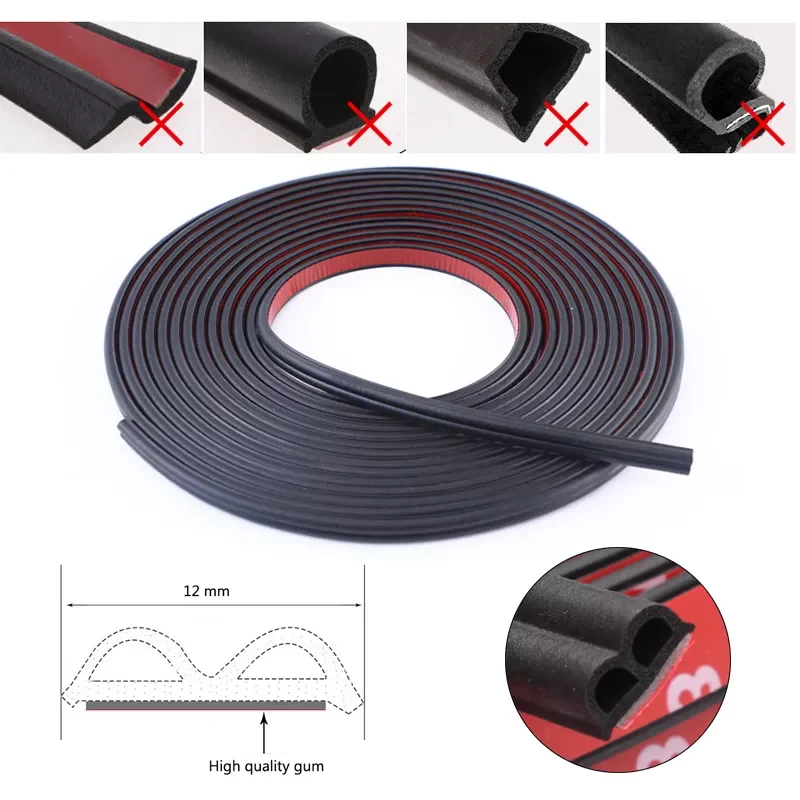 

Car Door Seal Strips Auto Rubber Seals Weatherstrip Rubber Seals Sound Insulation Sealing Strip Automobiles Accessories