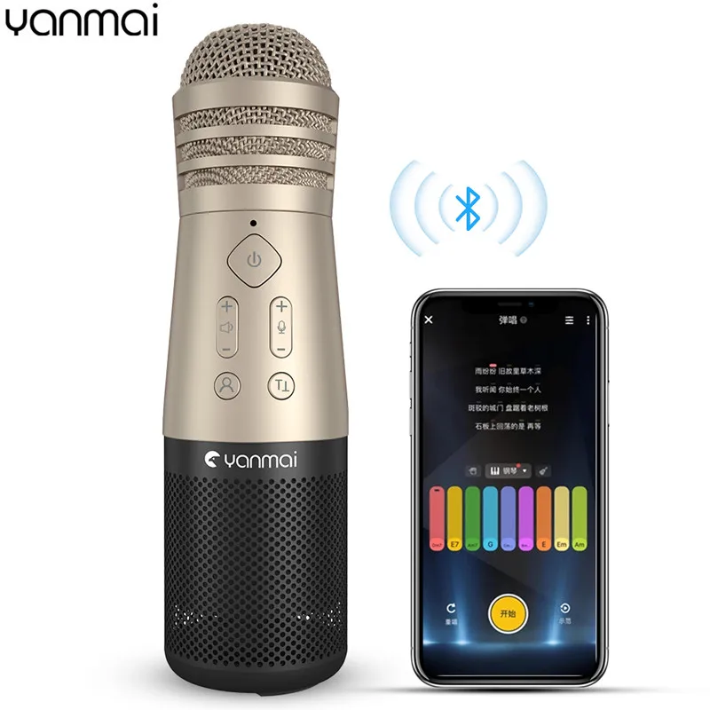 Wireless Karaoke Microphone Bluetooth Speaker All In One Travel Portable 6 Mods 10 Meters Kids Music Car Home Ktv Play Speech enlarge