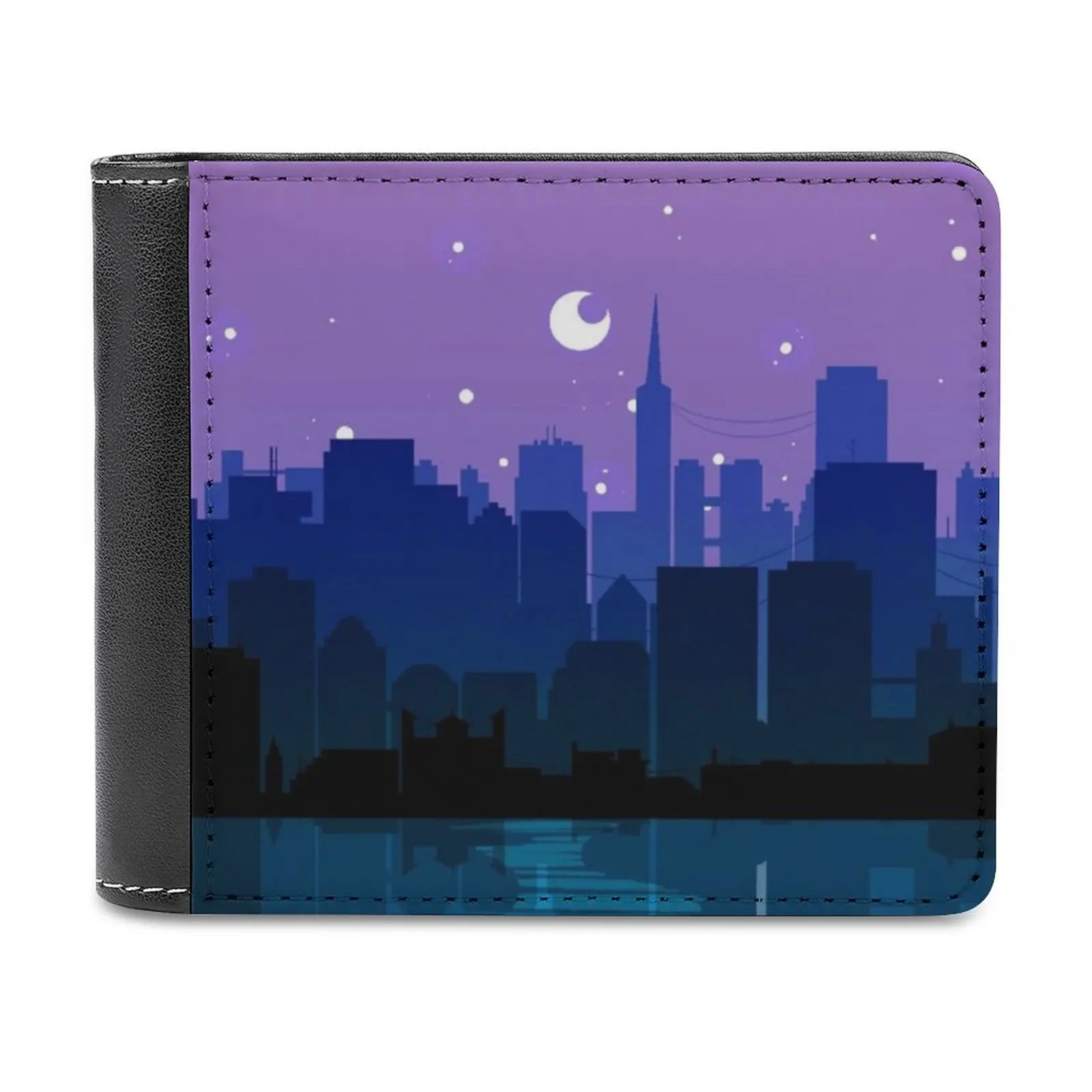 

Bisexual Pride Cityscape Leather Wallet Short Slim Male Purses Money Credit Card Holders Men Wallet Gay Gay Pride Bisexual