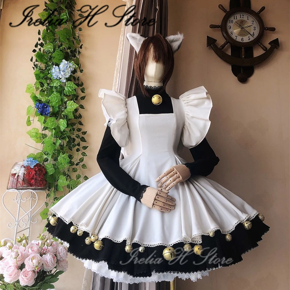 

Irelia H Аниме Косплей карточка Captor Сакура косплей костюм черный Кот черно-белое платье женская версия комиксов можно сделать на заказ