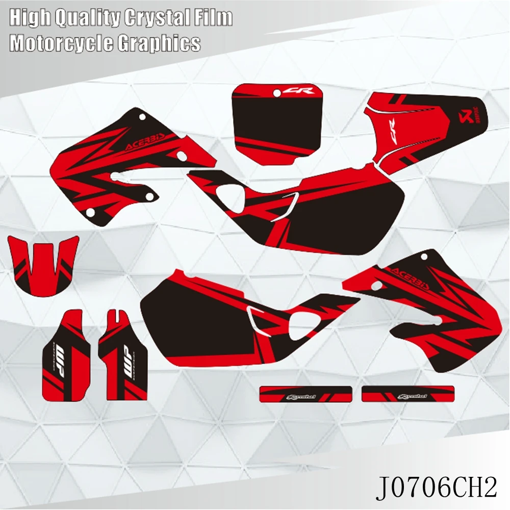 

Full Graphics Decals Stickers Motorcycle Background Custom Number For Honda CR125 CR 125 1998 1999 CR250 CR 250 1997 1998 1999