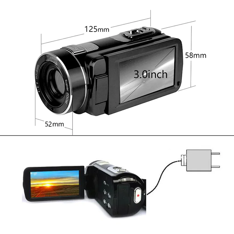 Портативная Цифровая видеокамера 1920x1080 Full HD ночное видение 3 0 дюймовый ЖК-экран DV