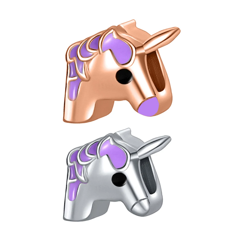 

925 Silver Cute Unicorn Pendant Fit Pandora Gorgeous Birthday Making Classic Ladies Necklace Bracelet Gift