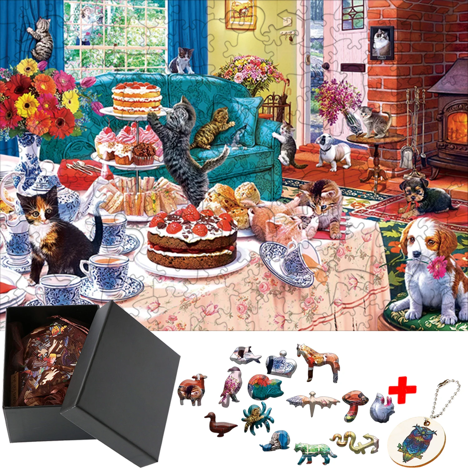 Пазл-головоломка с животными игрушка головоломка для мозга 3d Деревянный пазл