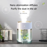 triple nozzles household ultrasonic air humidifier usb aromatherapy diffuser with led light large capacity heavy fog mist maker