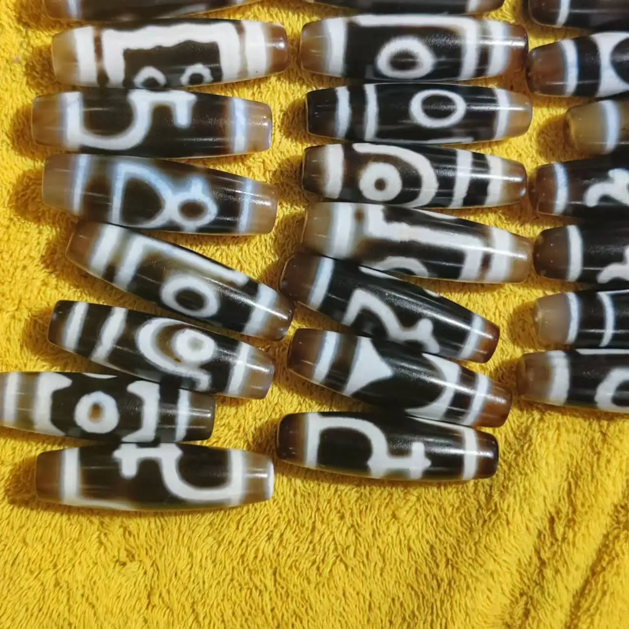 100 шт./лот натуральный многоцветный старый агат дзи оптом линии выветривания