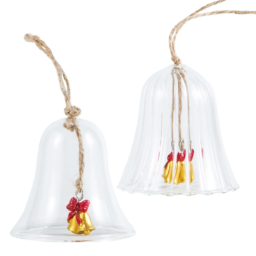 

2pcs Glass Wind Chimes Balcony Wind Bells Christmas Ornaments Wind Chime Pendant