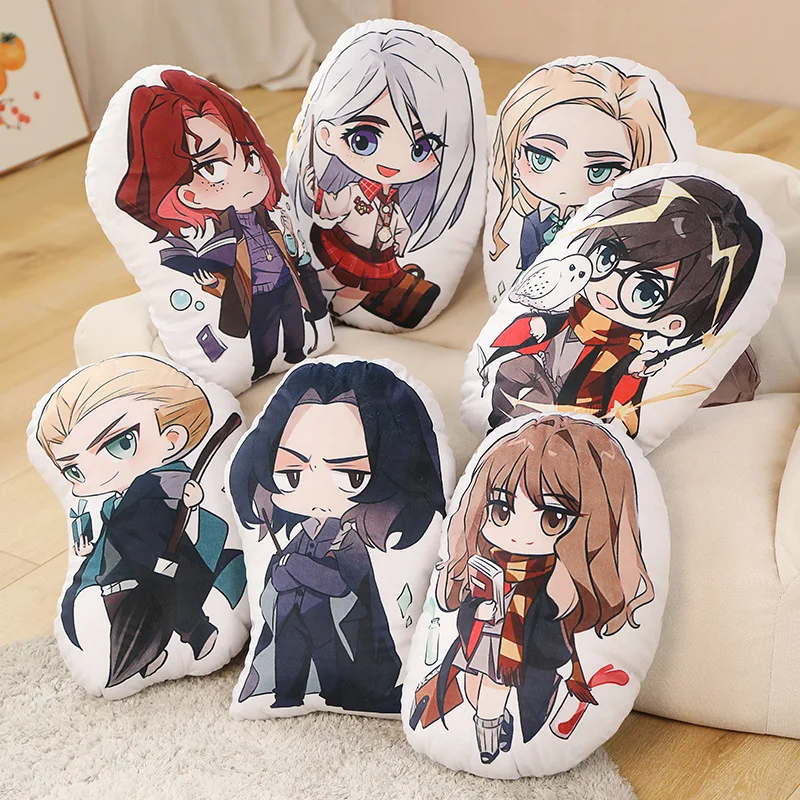 

Secondary Animation Harries Peripheral Throw Pillow Potters Malfoy Hermine Academy of Magic Plush Toy Hold Doll Children's Gift