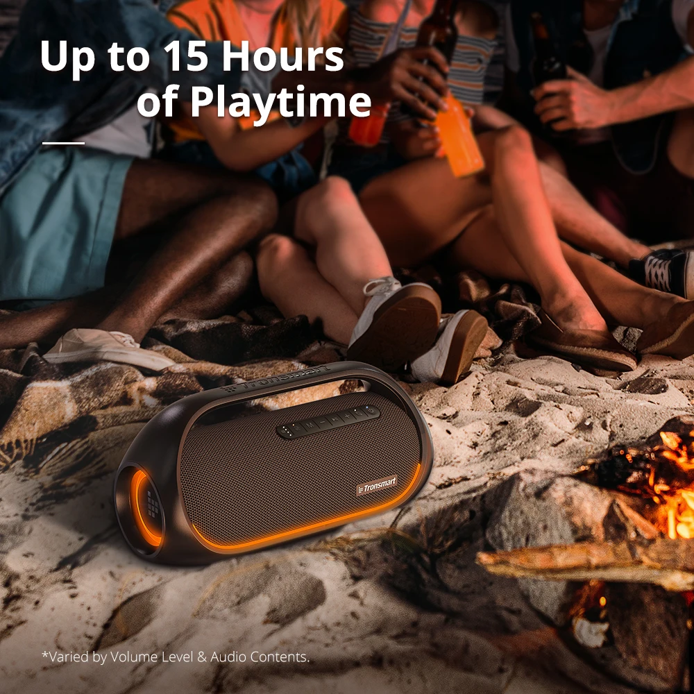 Фото Динамик Tronsmart Bang Bluetooth-динамик с аудио Hi-Res без потерь, 60 Вт, тяжелые басы, управление через приложение, портативная ручка, для вечеринки №5