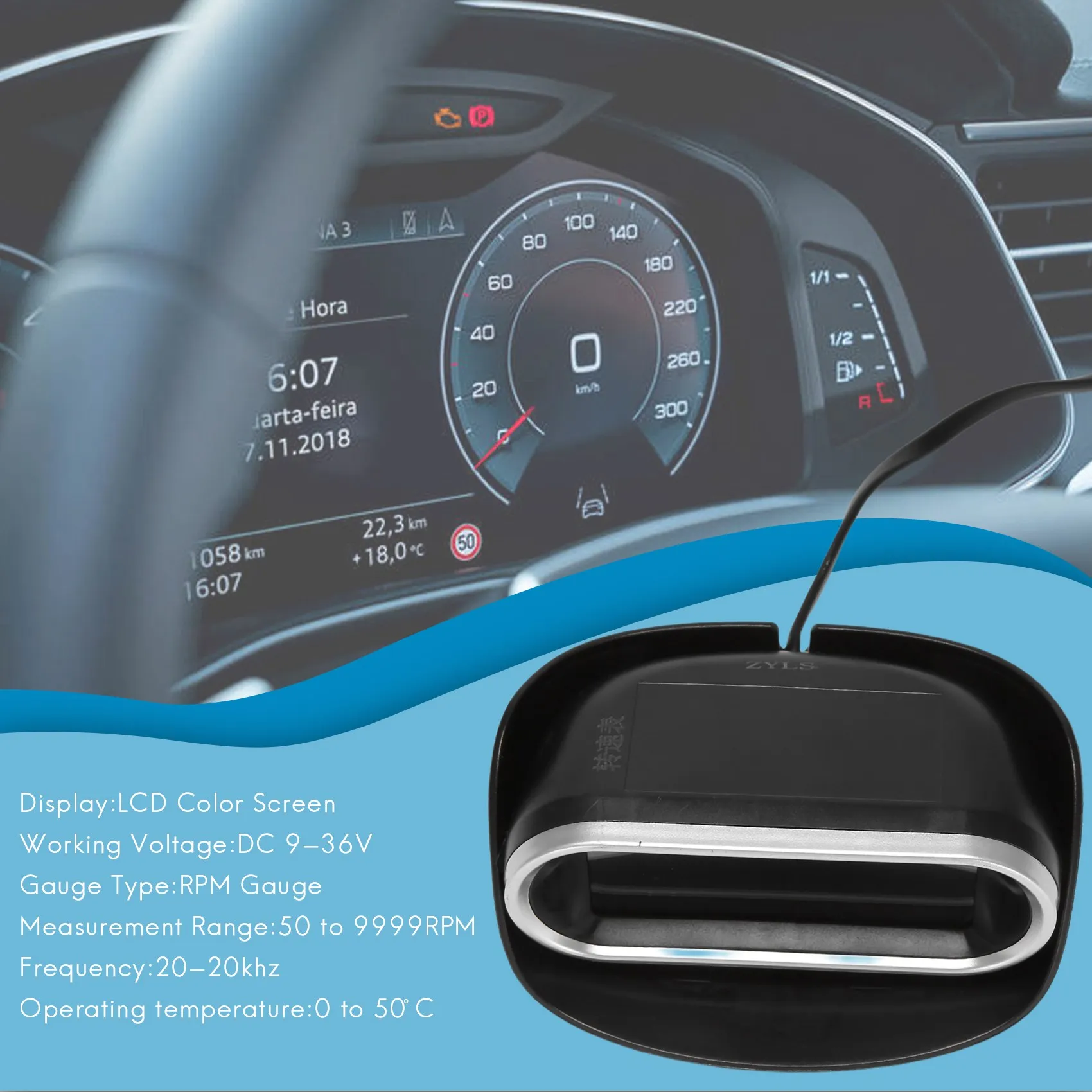 

Тахометр Автомобильный Универсальный, 50-9999 об/мин