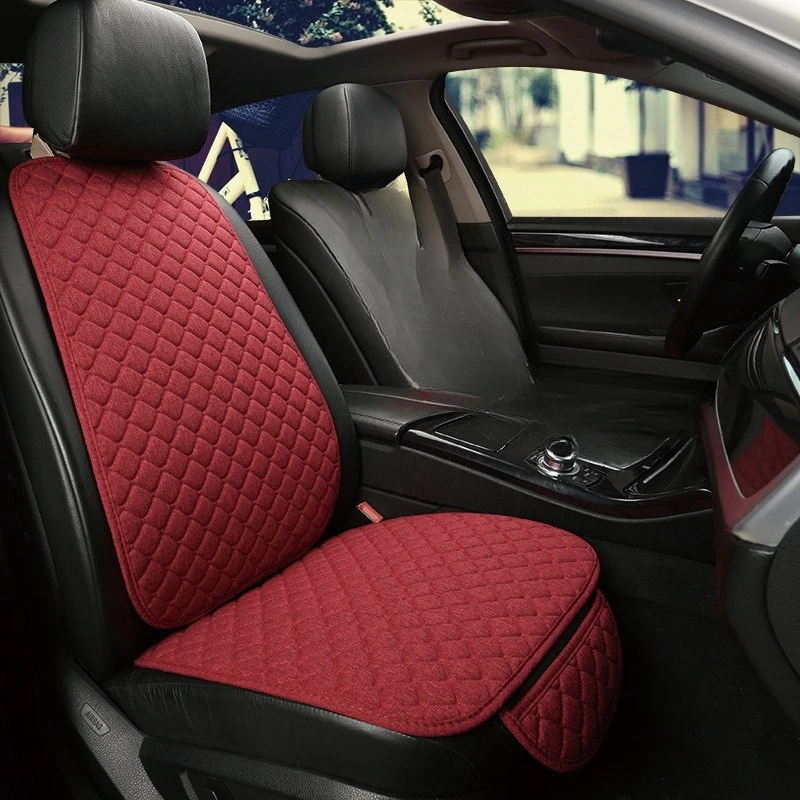 

Чехол для автомобильного кресла из льна, мягкие дышащие Чехлы с нескользящей защитой