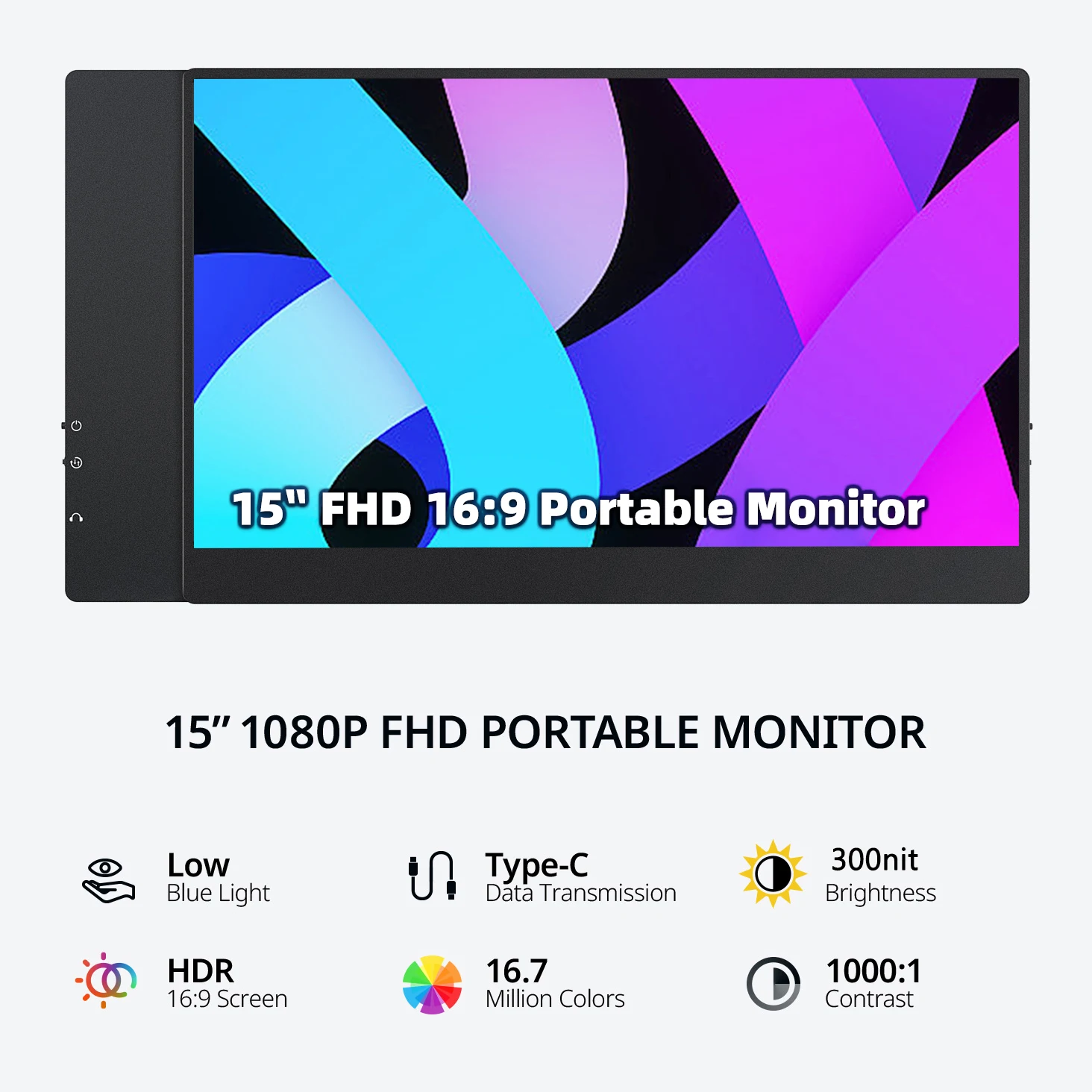 15 дюймовый портативный монитор XIAN WEI FHD Office из алюминиевого сплава Второй внешний