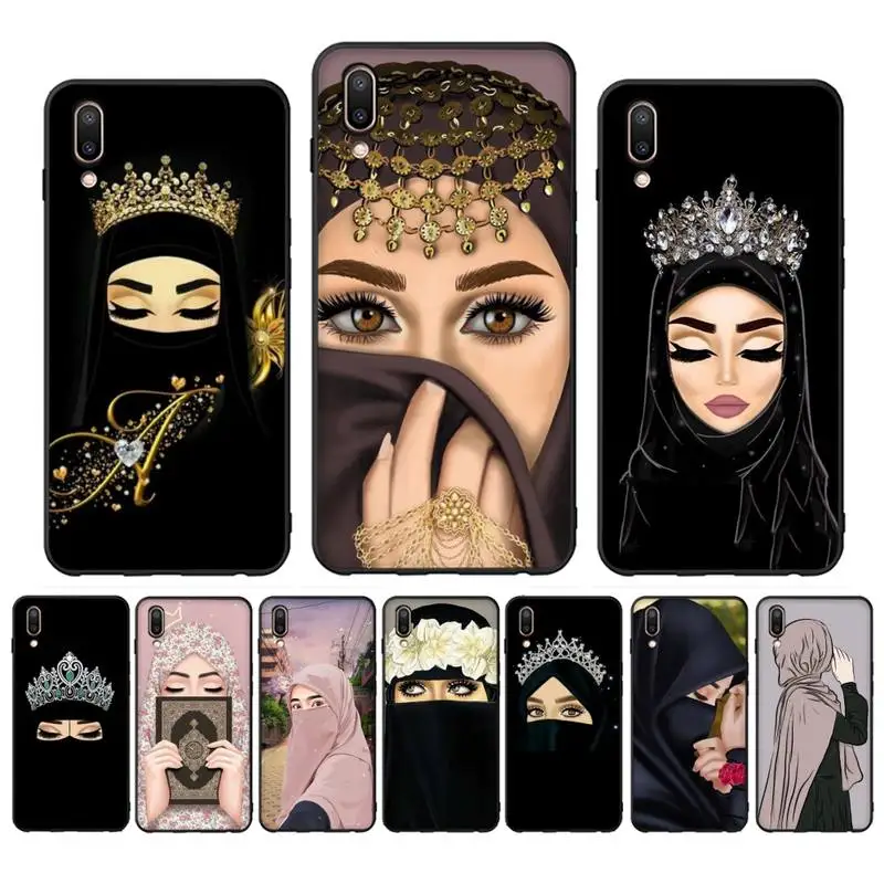 

Woman In Hijab Face Muslim Islamic Girl Phone Case for Redmi 8 9 9A for Samsung J5 J6 Note9 for Huawei NOVA3E Mate20lite cover