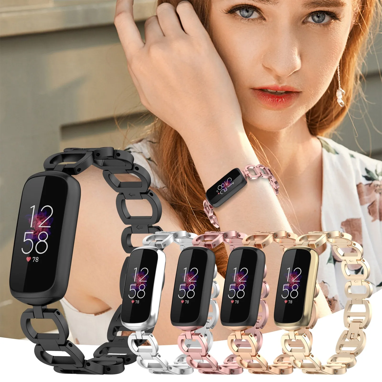 

Подходит для FITBIT Luxe-Официальный браслет того же браслета, металлический ремешок, высококачественные Сменные аксессуары для умных часов