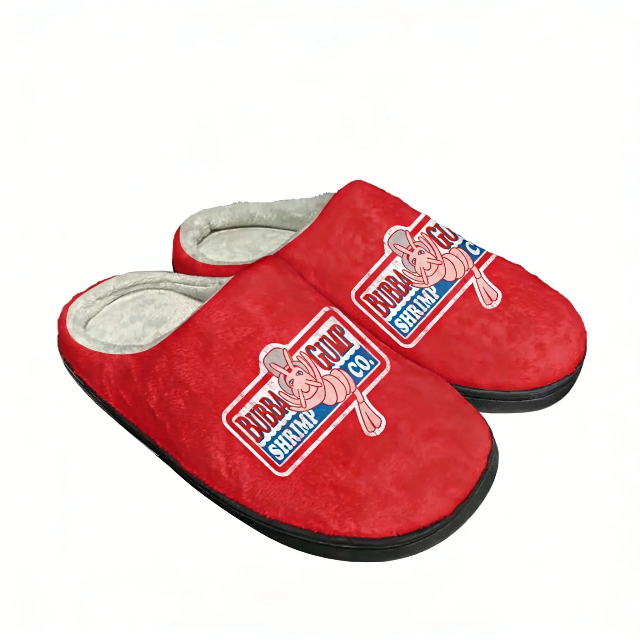 Фото Ретро-тапочки Bubba Gump Shrimp Home Cotton 1994 года, индивидуальные, мужские и женские, плюшевые, для дома, повседневные, теплые, термо-тапочки №1