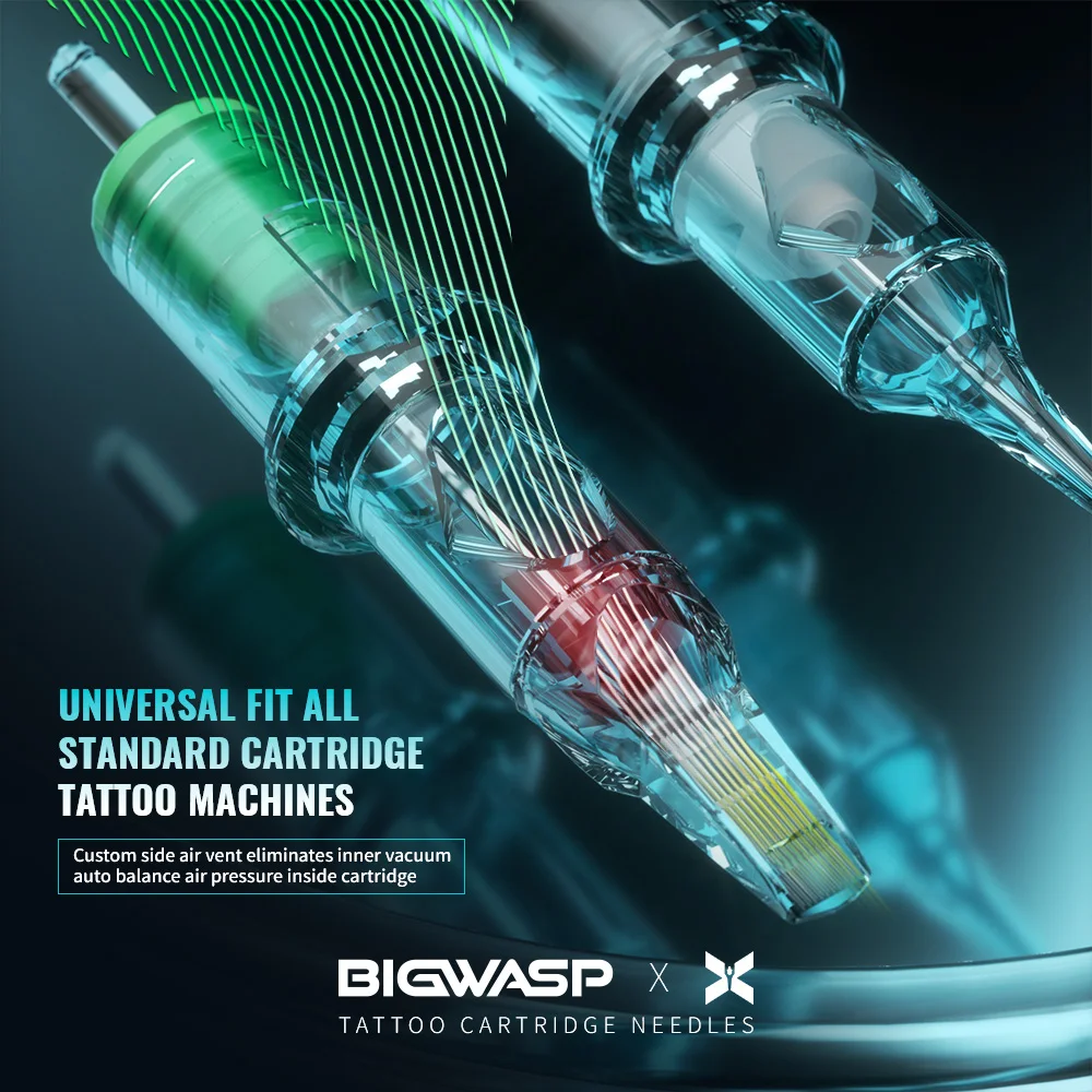 Фото Иглы для татуировок BIGWASP Blue Tattoo Cartridge, 20 шт./упаковка, одноразовые, стерилизованные, безопасные, RL RS RM M1, для тату-машинок, принадлежности для тату-мастеров №3