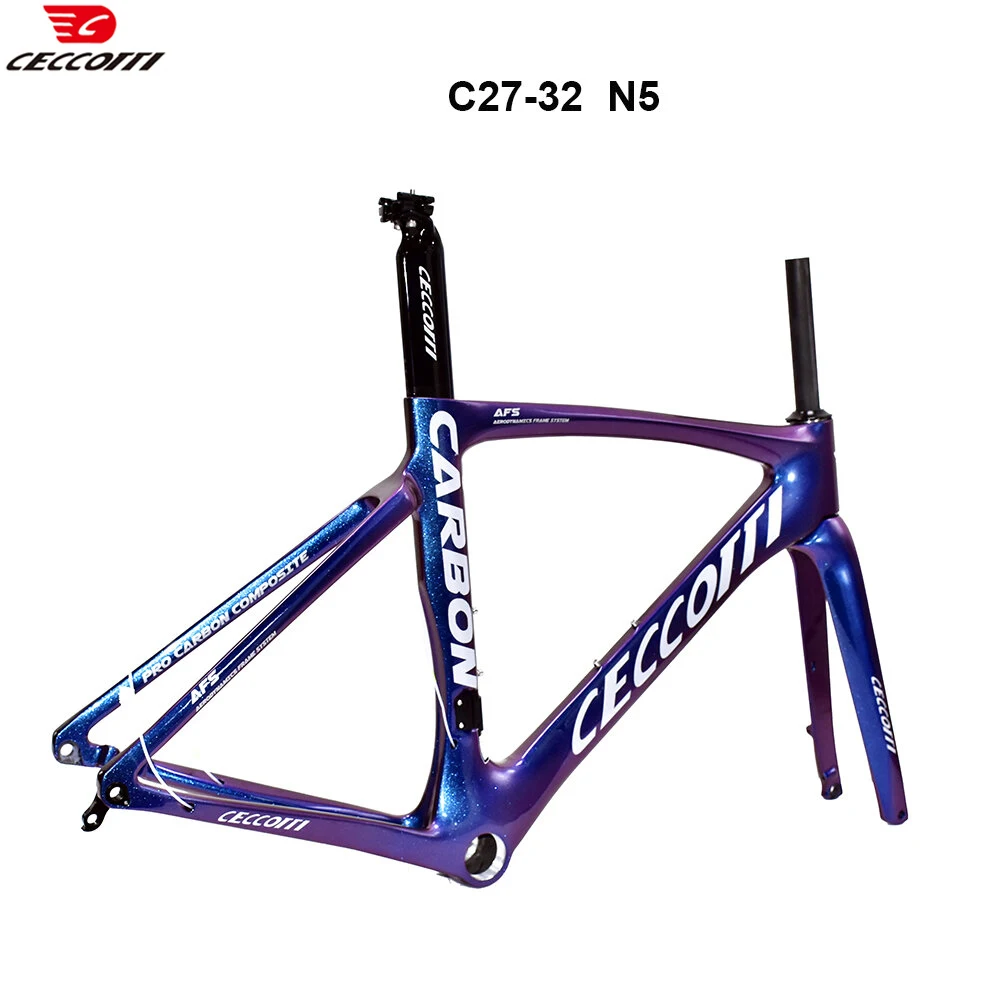 Модель CECCOTTI RF27 карбоновая велосипедная рама с лазерным логотипом и рулем T47BB