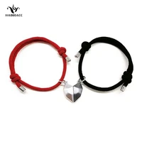 xiaoboacc magnet wishing stone couple bracelets for men and women woven love stitching bracelets on hand