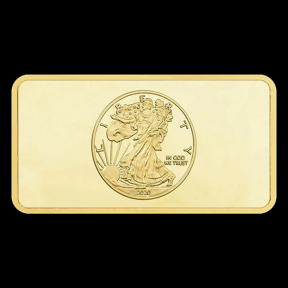 Buy United States of America Liberty Gold Plated Bar for Collection Statue Commemorative Coin Collectible Gift